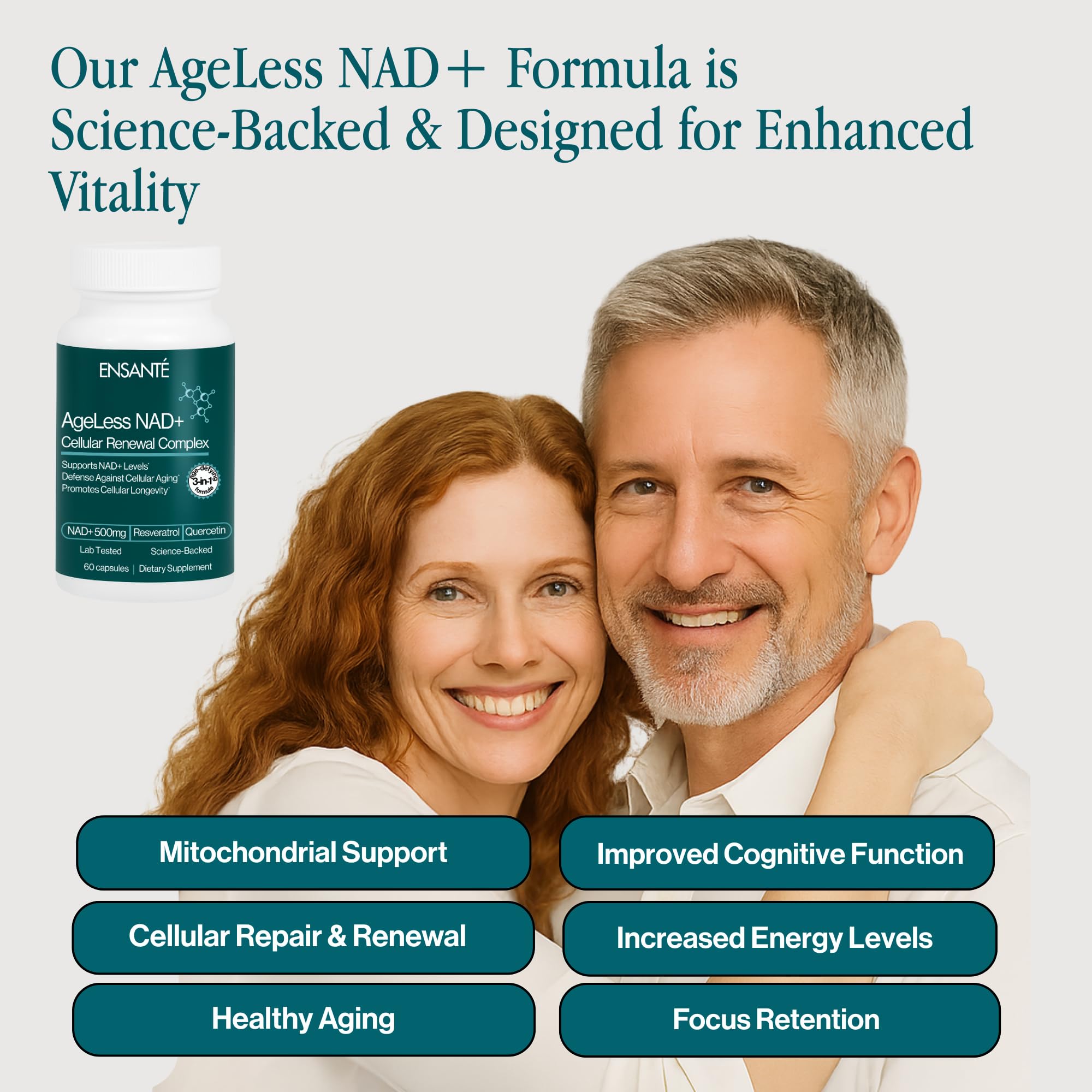 USA-made supplement with vegan capsules emphasizes purity and triple lab testing.