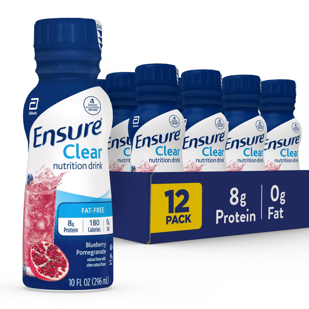 Ensure Liquid Clear Blueberry Pomegranate bottle with protein boost for daily nutrition