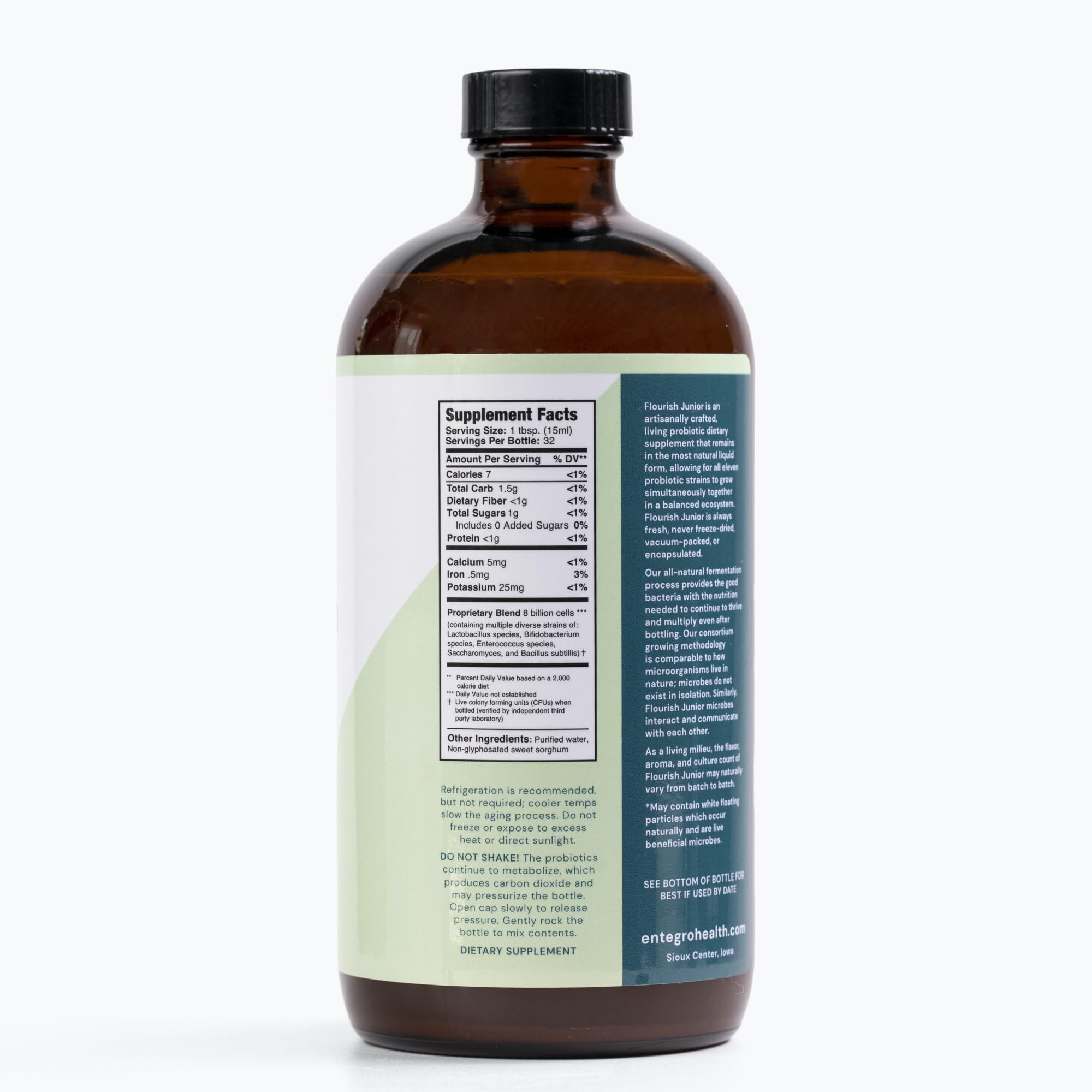 ENTEGRO Flourish Junior with 8 billion CFUs per dose supports daily wellness.