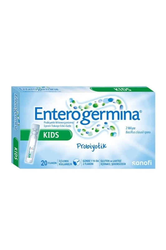 EnterogerminaKids 20-flakon bottle supports daily digestive balance