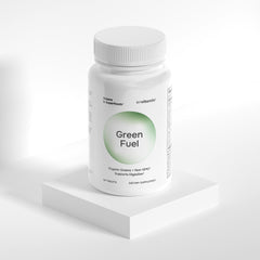 Envitamin Green Fuel bottle label close-up showing organic certification