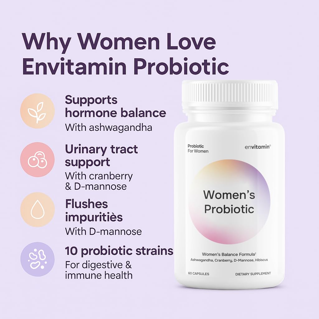 Envitamin Women Balance box packaging shows US-made quality