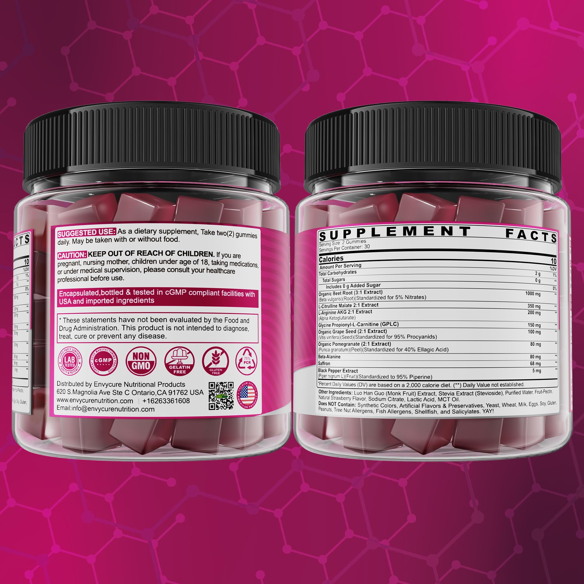EnvyCure two gummies per day fit into busy routines.