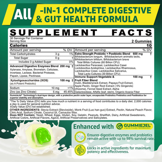 EnvyCure gummy label closeup highlights peach flavor and vegan formulation