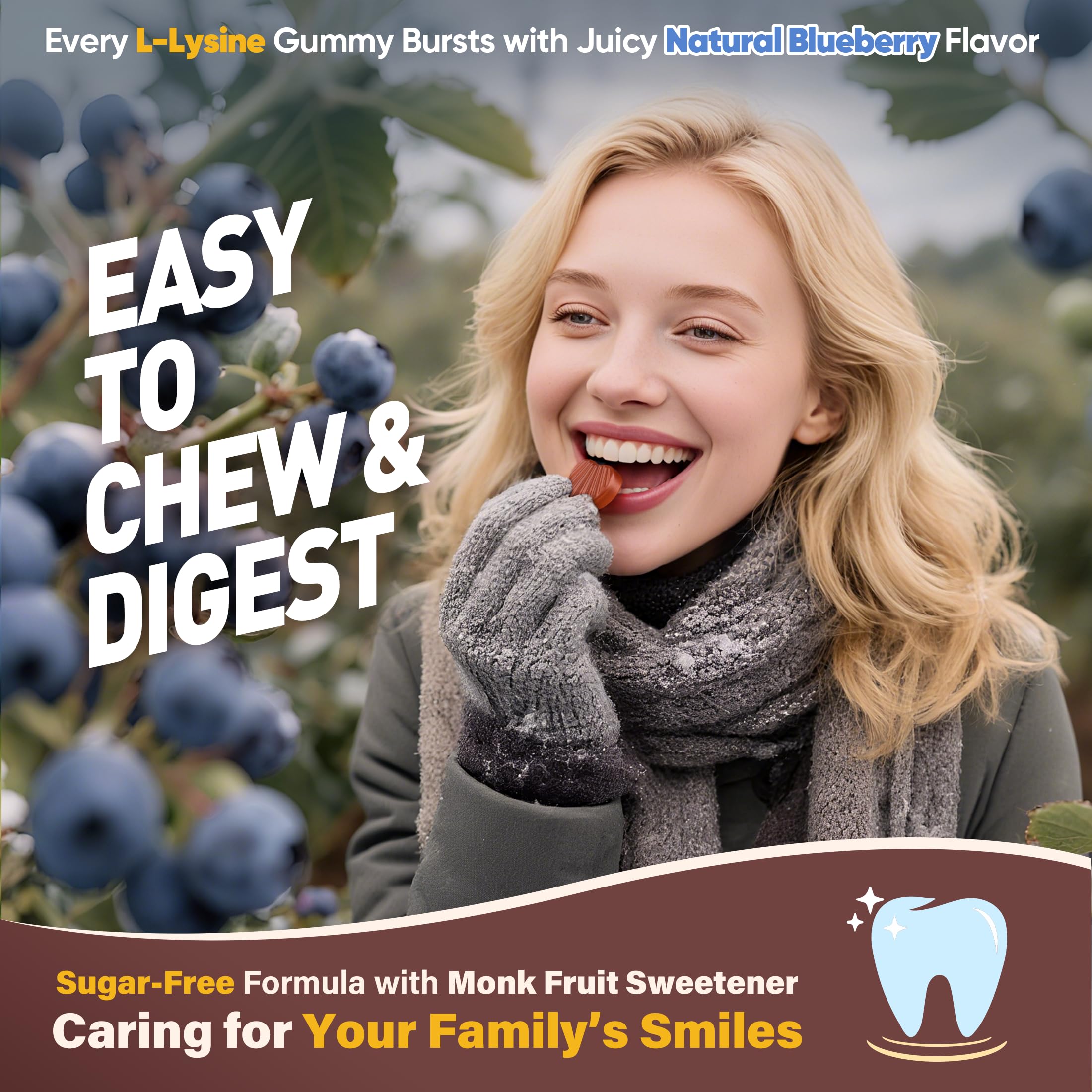 EnvyCure L-Lysine gummies with magnesium and zinc ingredients