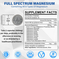 EnvyCure Magnesium Complex bottle label emphasizing vegan capsules and non-GMO formulation.