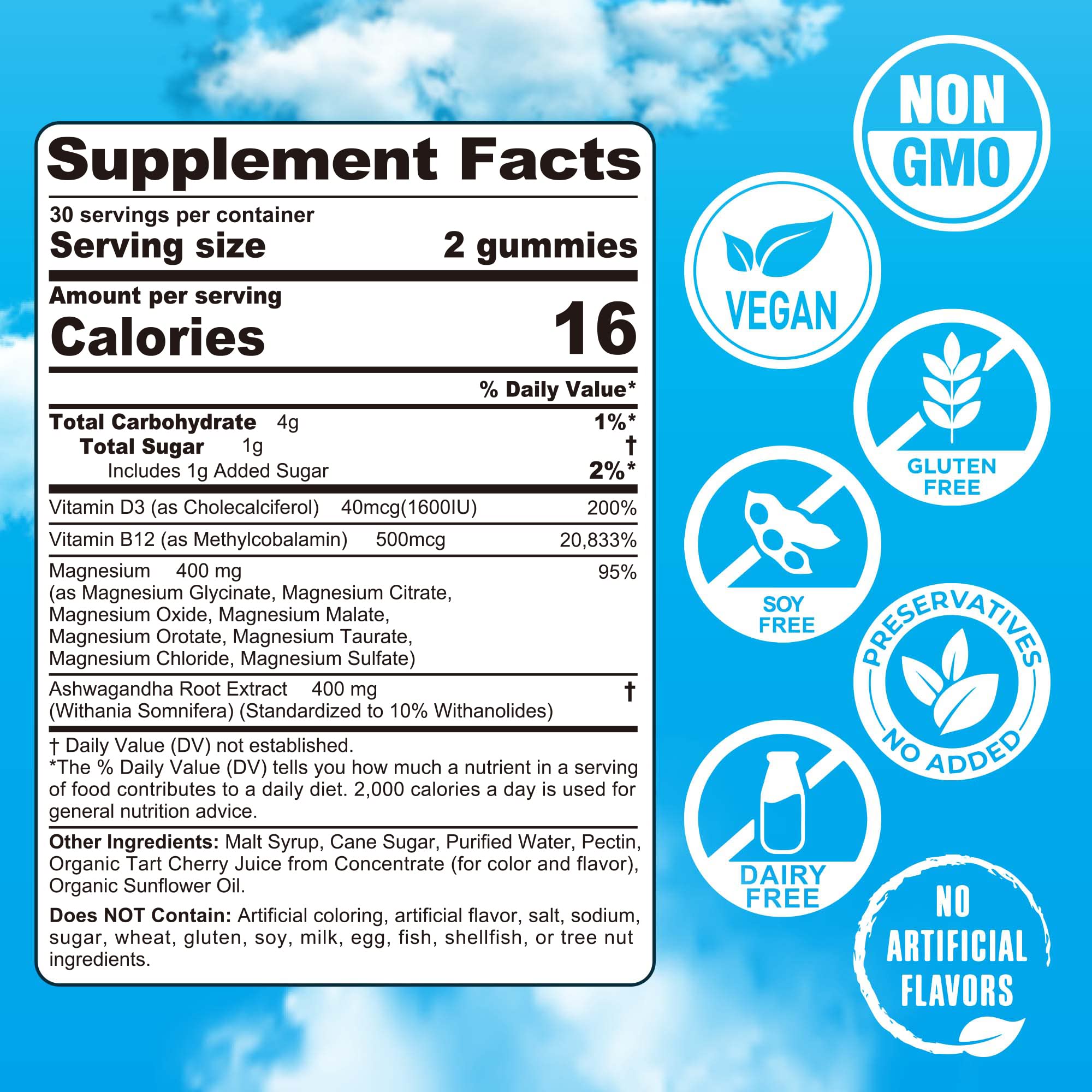 EnvyCure Gummies label close-up highlights vegan formula and key ingredients.