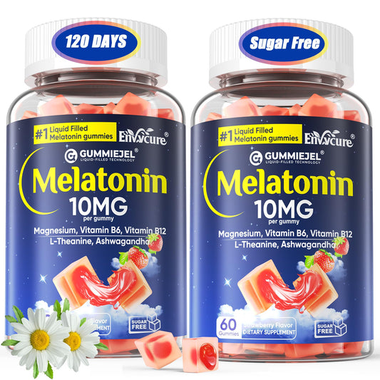 EnvyCure Melatonin Gummies bottle front for a calmer evening routine