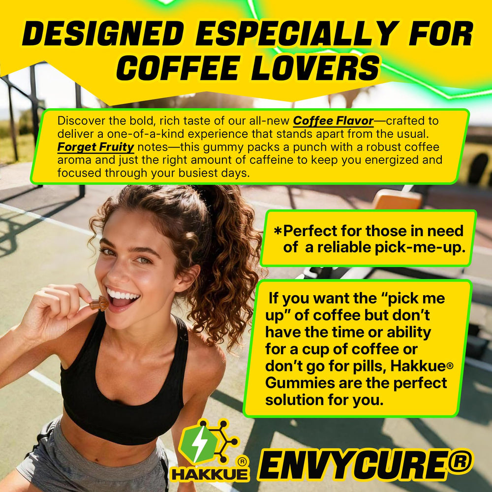 EnvyCure Neuro-Balanced Energy Gummies coffee-flavor chew for daily focus