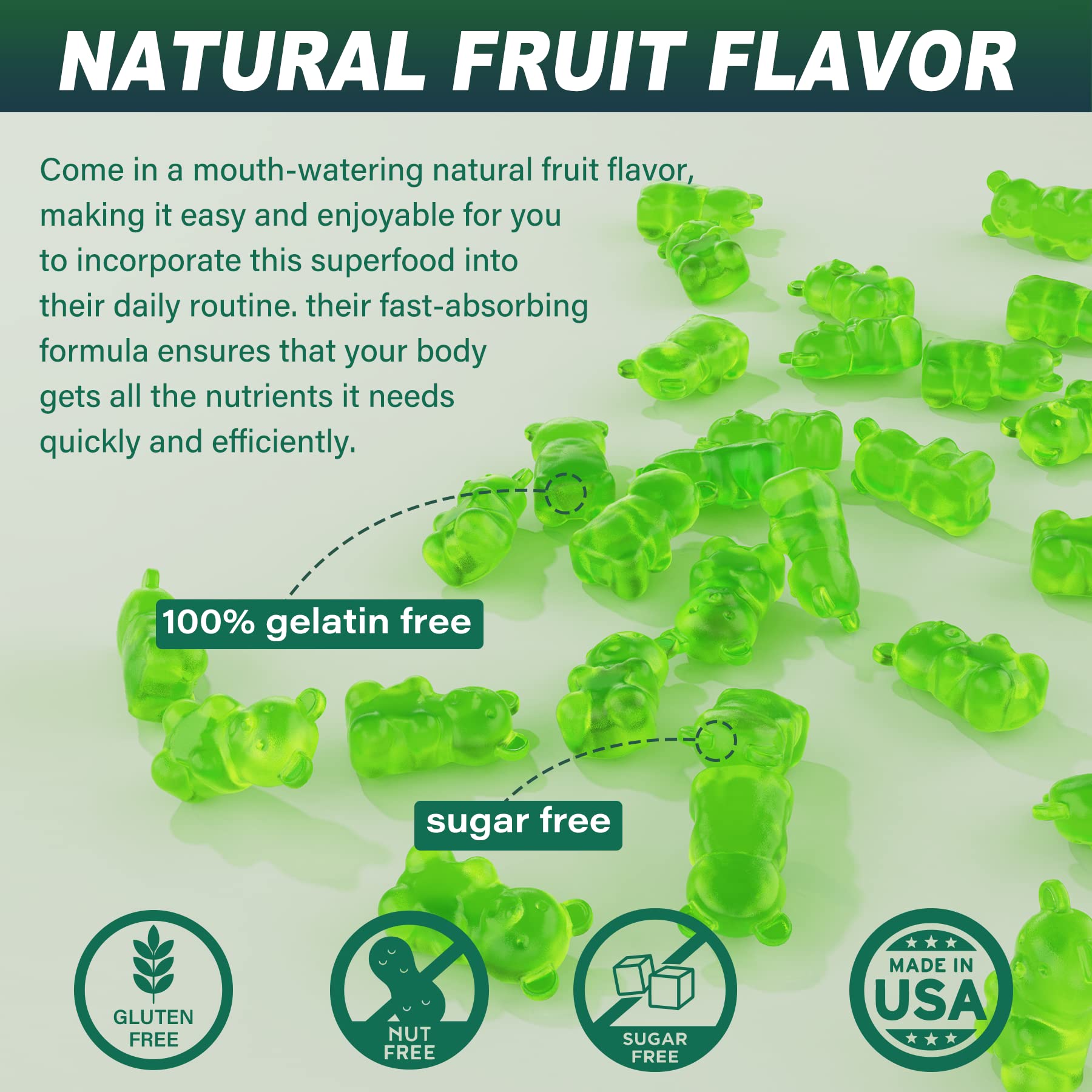 EnvyCure Sea Moss Gummies packaging highlights an 8-in-1 blend.