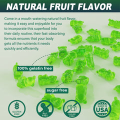 EnvyCure Sea Moss Gummies packaging highlights an 8-in-1 blend.