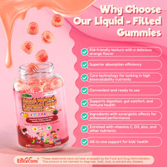 EnvyCure Serving dosage guide shows daily gummy counts for different ages.