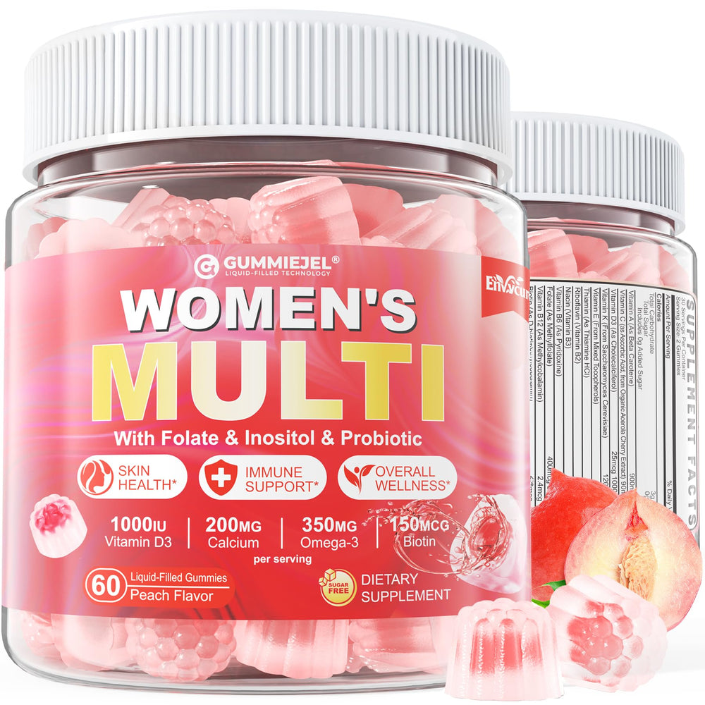 EnvyCure Sugar-Free Women's Multivitamin Gummies bottle front for daily wellness