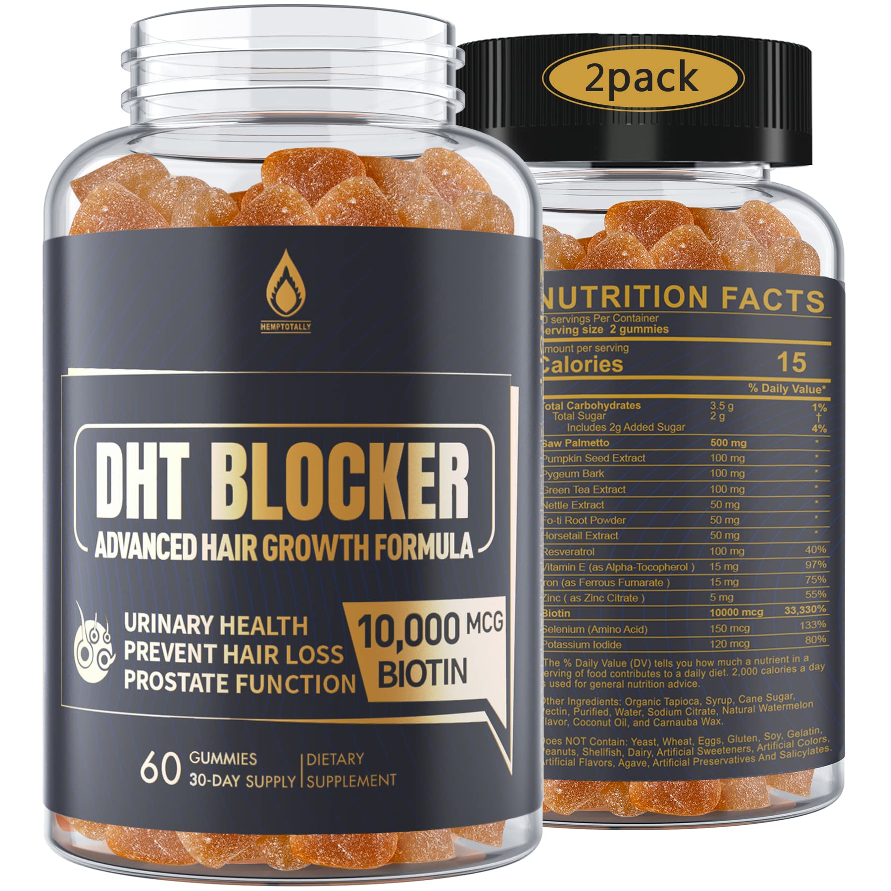 EnvyDeal DHT Blocker Gummies bottle-front view for daily hair health support
