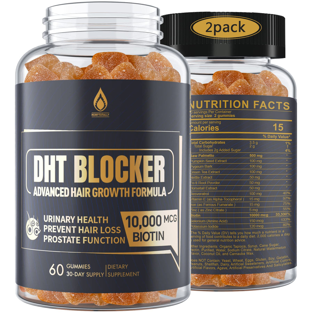 EnvyDeal DHT Blocker Gummies bottle-front view for daily hair health support