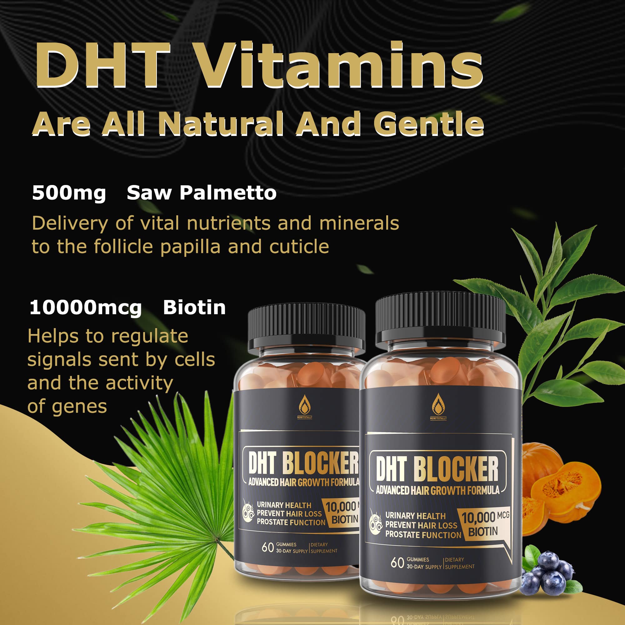 EnvyDeal DHT Blocker Gummies ingredients blend highlighting natural plant extracts for hair care