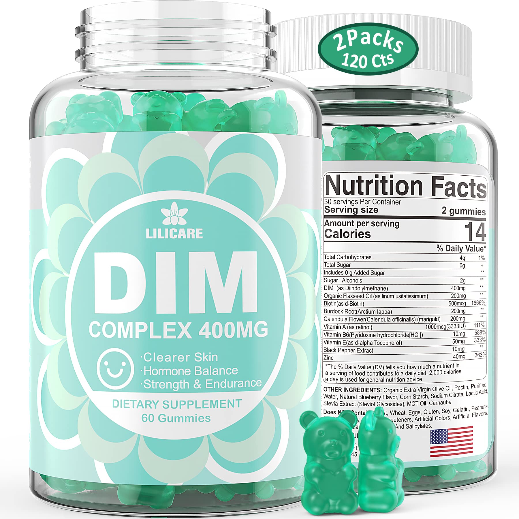 EnvyDeal DIM supplement bottle front showing dosage and hormone balance focus