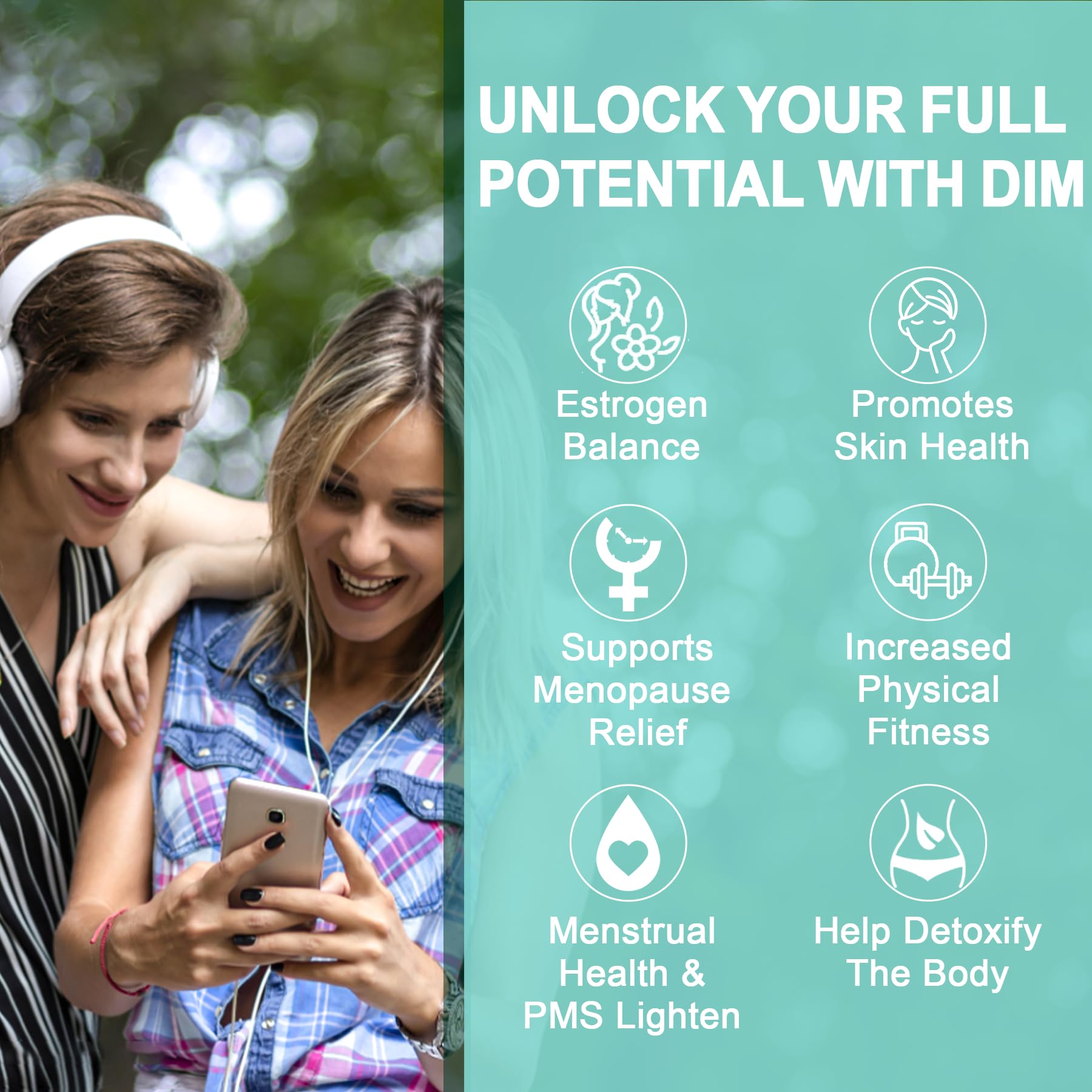 EnvyDeal DIM supplement ingredient flaxseed oil highlighting omega-3 support
