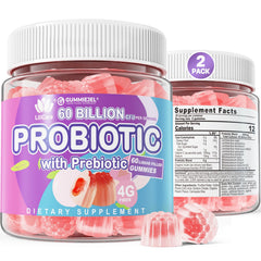 EnvyDeal Probiotic Gummies peach flavor bottle for daily digestive balance