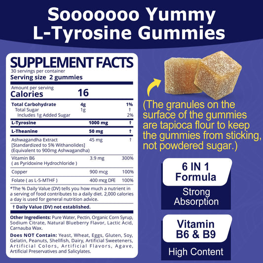 EnvyDeal Tyrosine Gummies mood support for balanced wellbeing