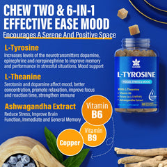 EnvyDeal Tyrosine Gummies stress relief for calm focus