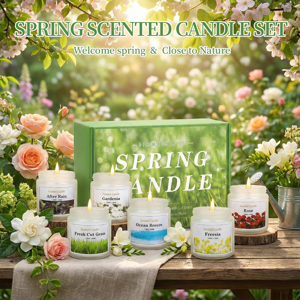 Enwhisco Spring Candle Set after rain aroma brightens rooms