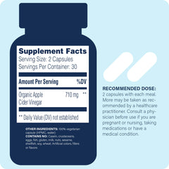 Enzyme Science Apple Cider Vinegar capsules presented for tasteless use