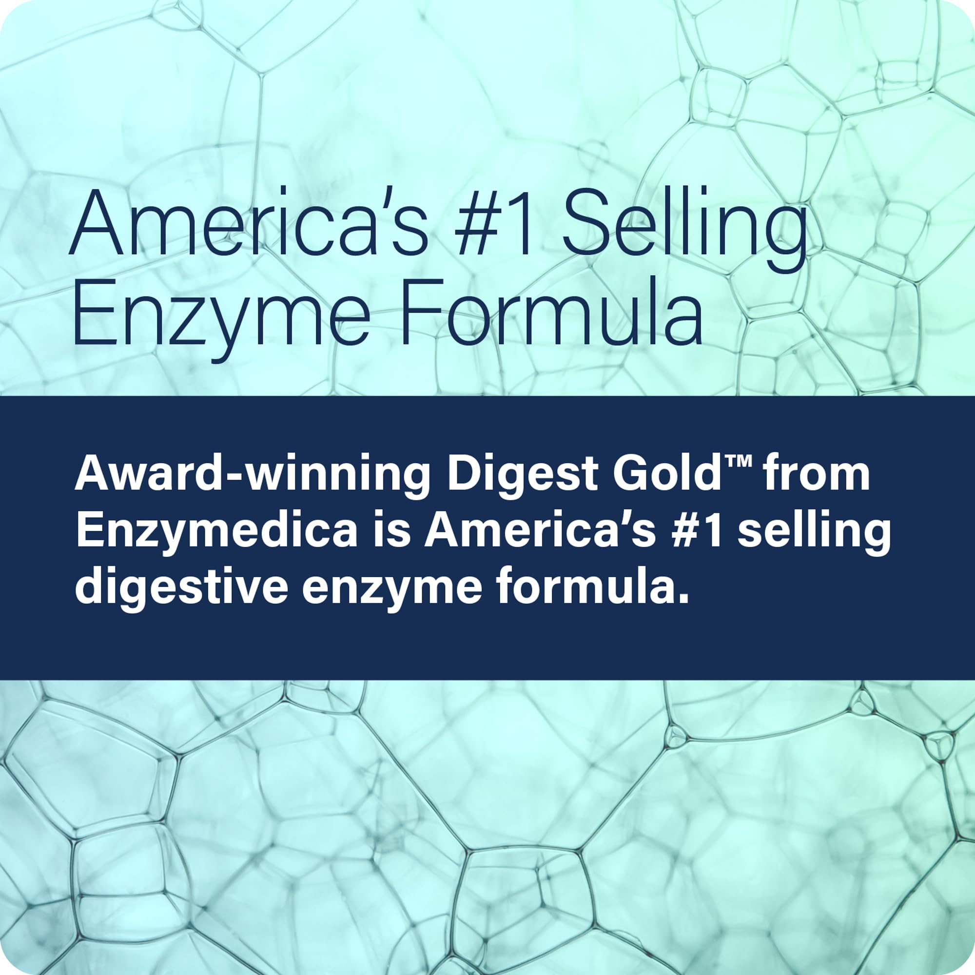 Enzyme Science Digest Gold bottle open caps shows serving flexibility for meals.