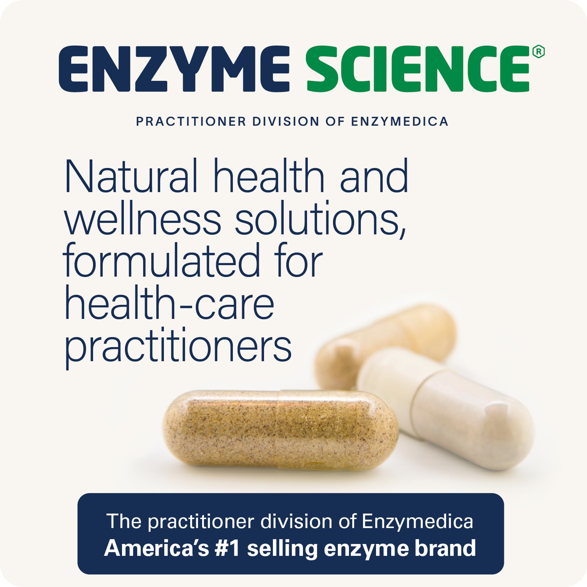 Enzyme Science Digest Gold on kitchen counter suggests daily digestive support routine.