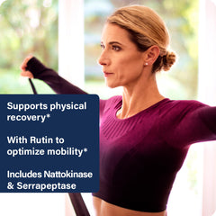 Image of ingredient blend featuring nattokinase, serrapeptase, and Rutin for support.