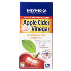 Enzymedica Apple Cider Vinegar capsules for daily digestive support.