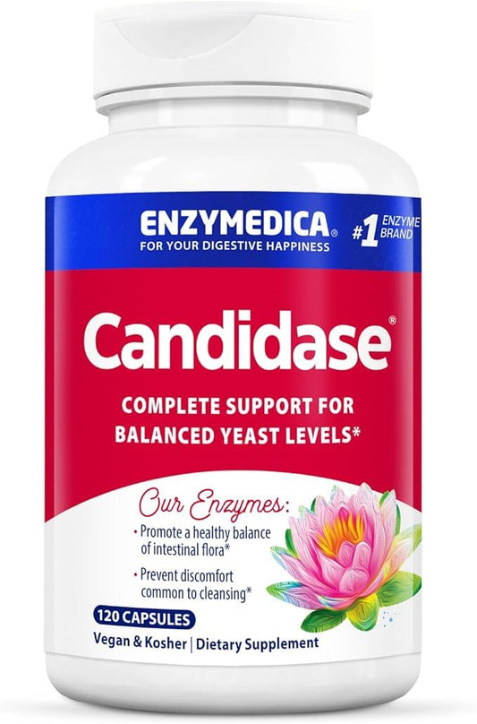 Enzymedica Candidase bottle front for gentle cleansing support