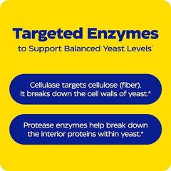 Enzymedica Candidase capsules closeup highlights convenient daily use