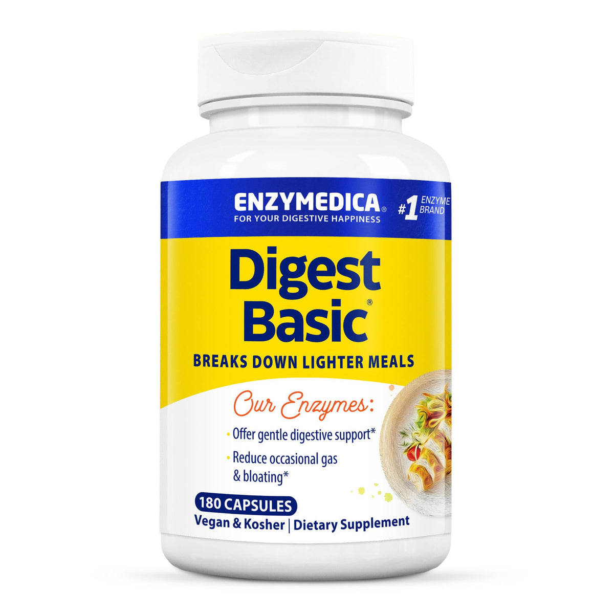 Enzymedica Digest Basic bottle front view for gentle digestion support