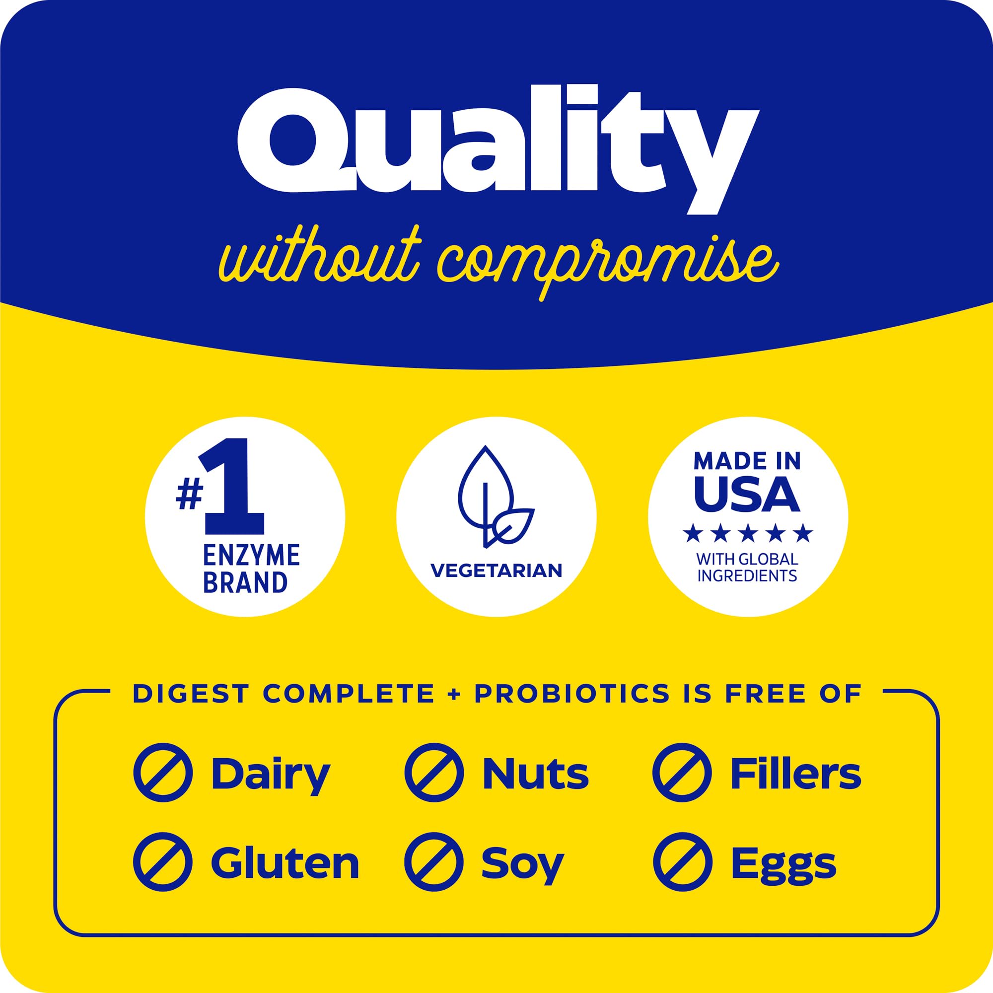 Enzymedica Digest Complete + Probiotics daily-use capsule for meals.