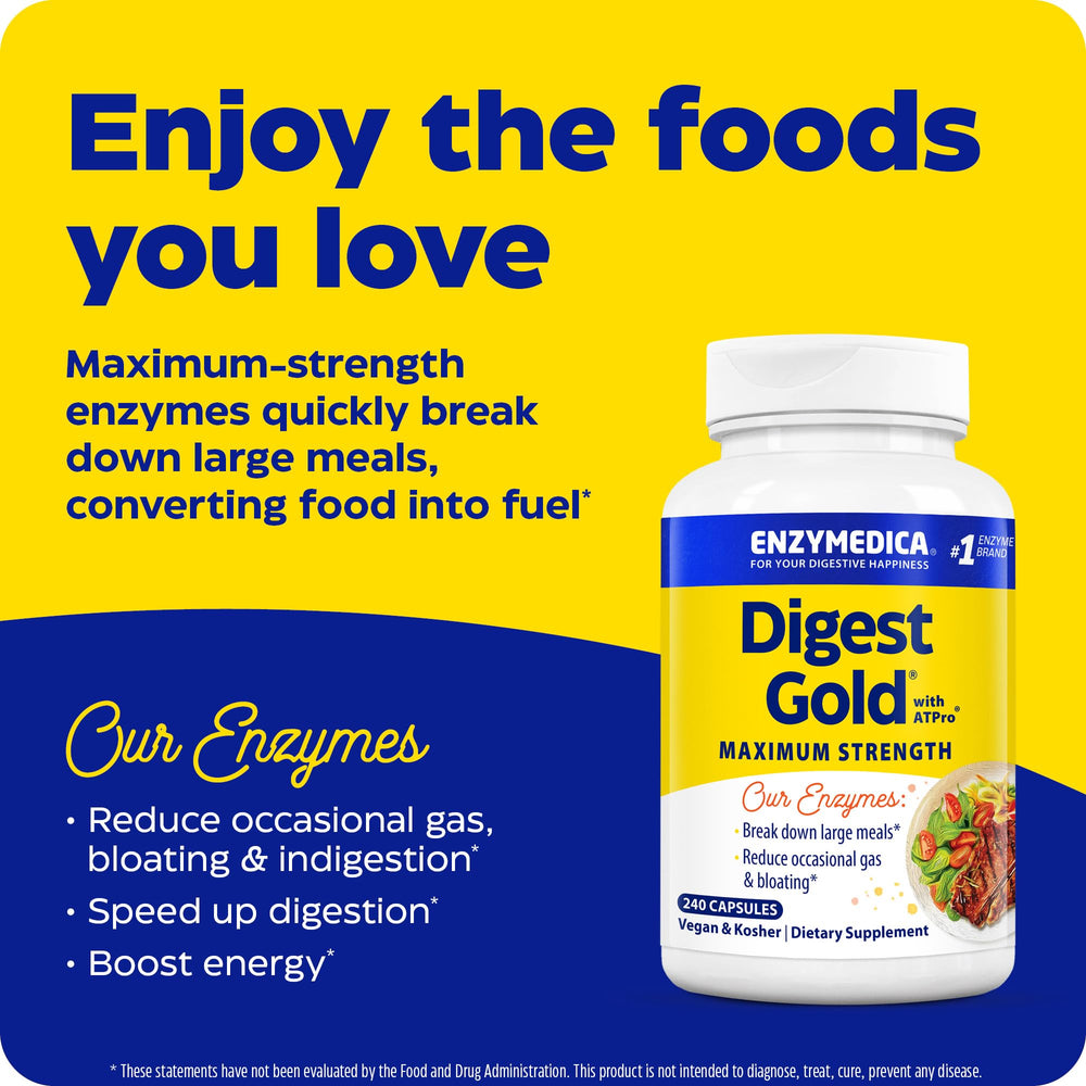 Digest Gold ATPro label front emphasizes natural ingredients