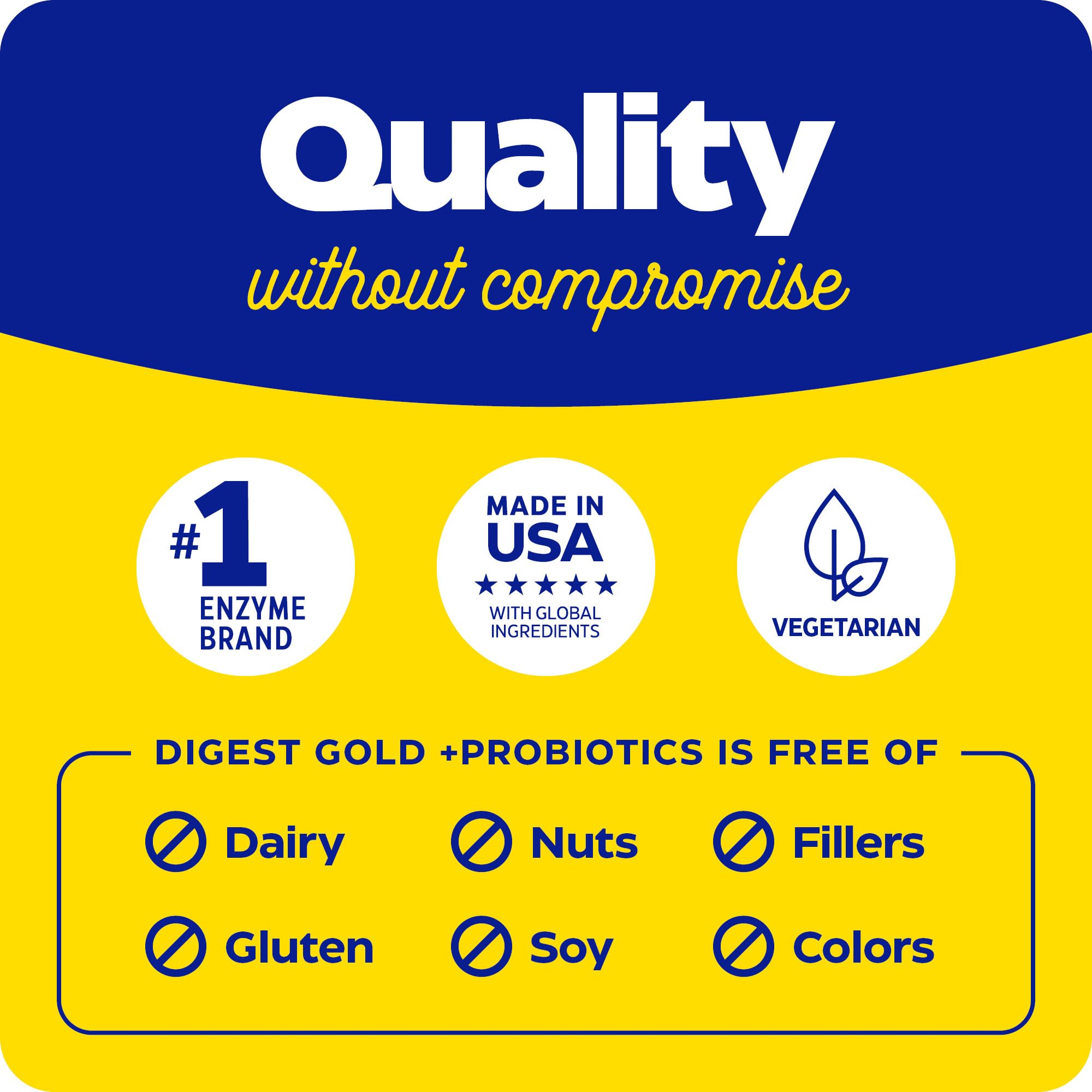 Enzymedica Digest Gold Clean Label Project certification badge indicates purity and quality.