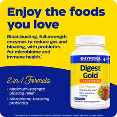 Enzymedica Digest Gold Thera-blend enzymes illustrate activity across digestive pH levels.