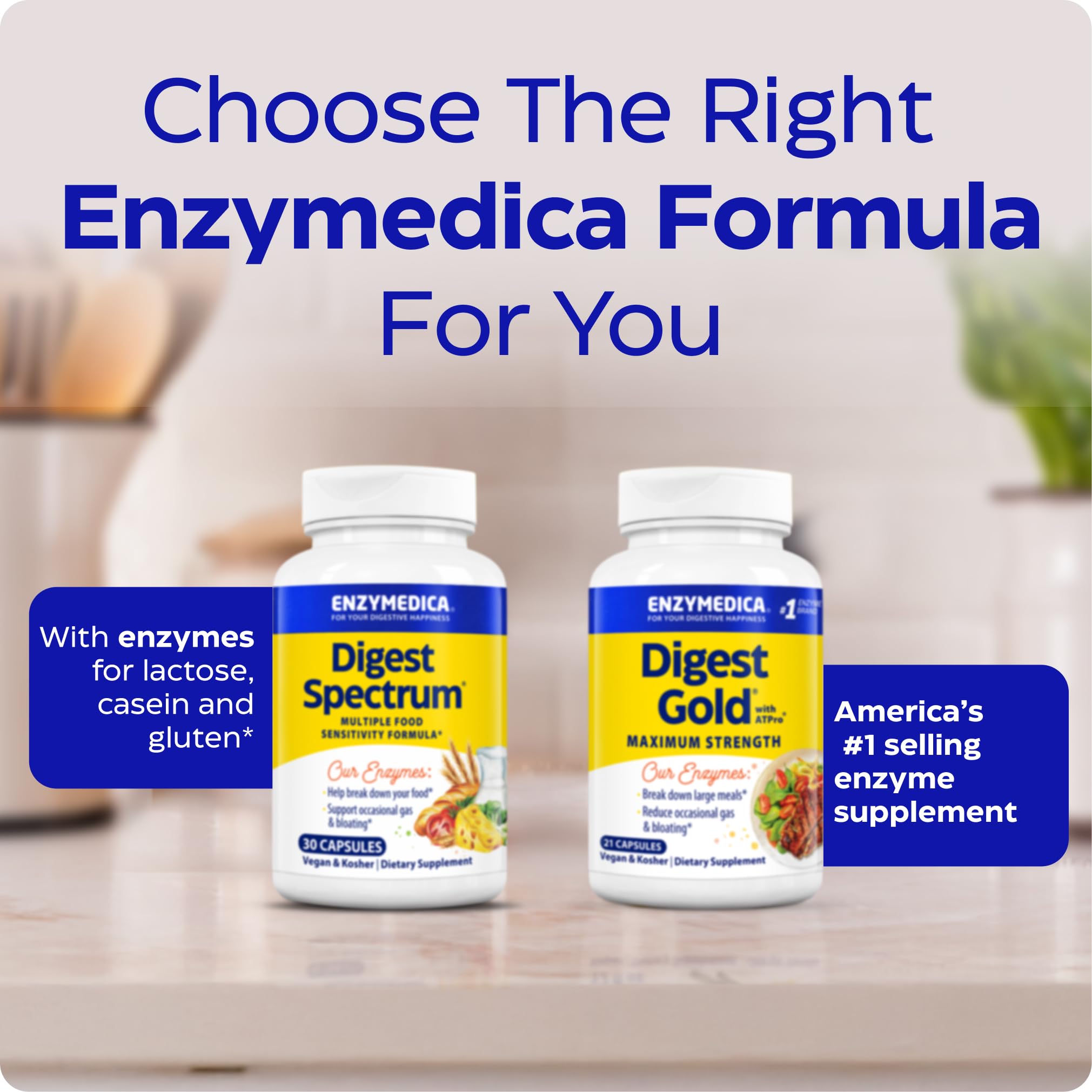 Enzymedica Digest Spectrum ready-to-take capsules with meals