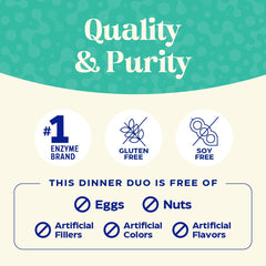 Ingredients label view for the Enzymedica Dinner Duo.