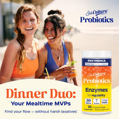 Enzymedica Dinner Duo probiotic capsules for gut balance.