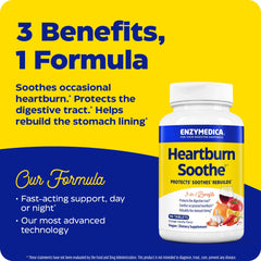 Close-up of Enzymedica Heartburn Soothe tablet in orange vanilla flavor