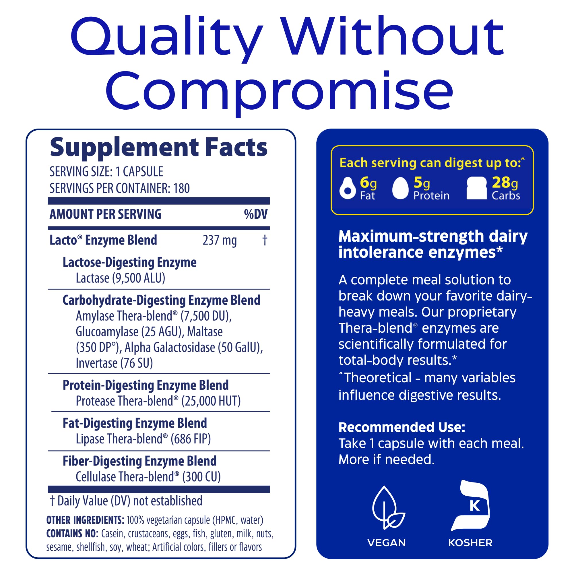 Enzymedica Lacto tablets digestive enzyme closeup for dairy support.