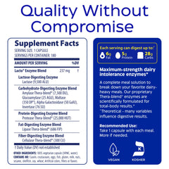 Enzymedica Lacto tablets digestive enzyme closeup for dairy support.