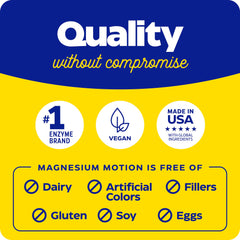 Enzymedica Magnesium Motion packaging view to emphasize quality and sustainability