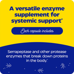Close-up SerraGold label shows Thera-blend enzyme activity across pH