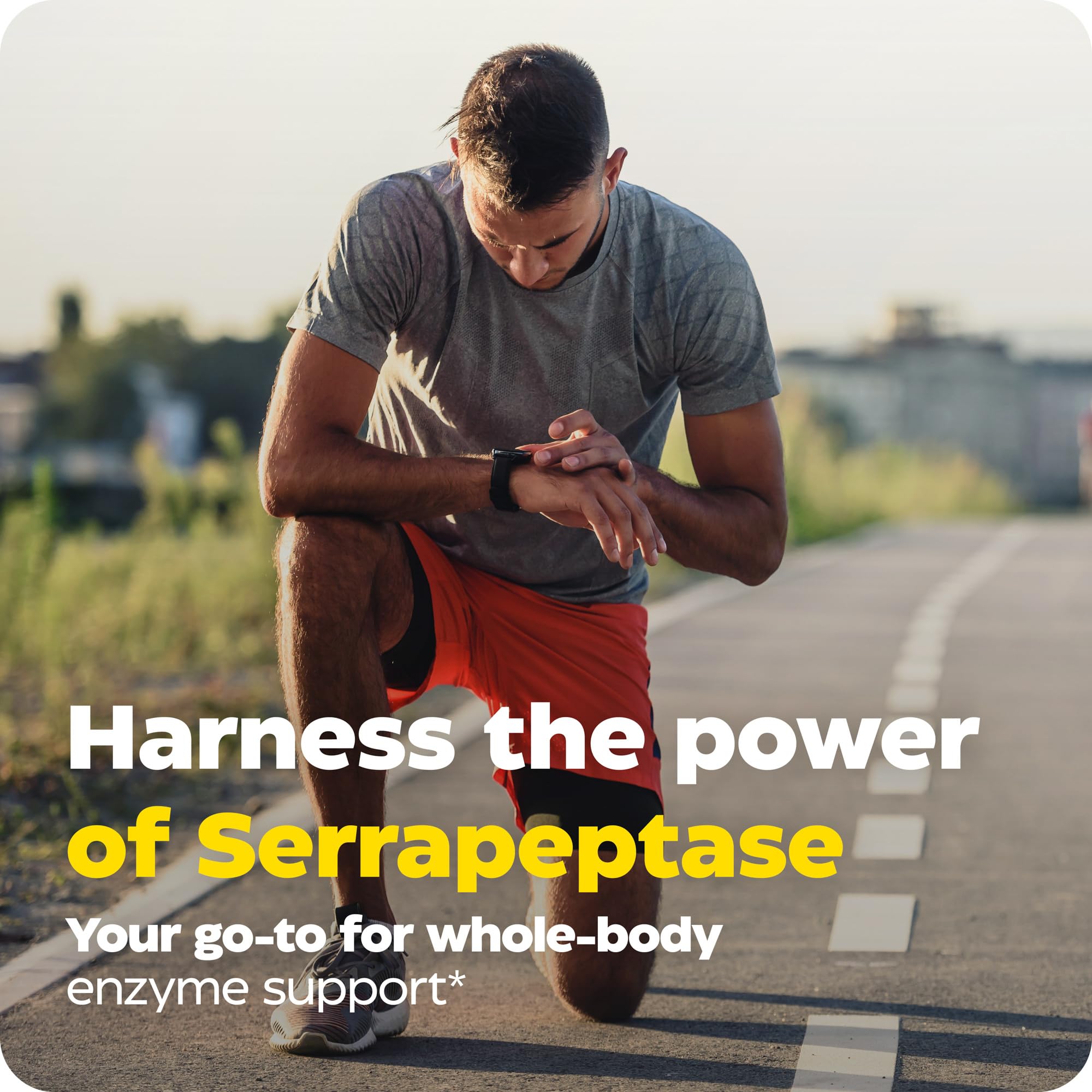 Pouring SerraGold capsules into routine for easy daily use