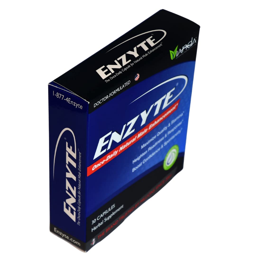 Enzyte bottle label details highlighting trusted daily formulation