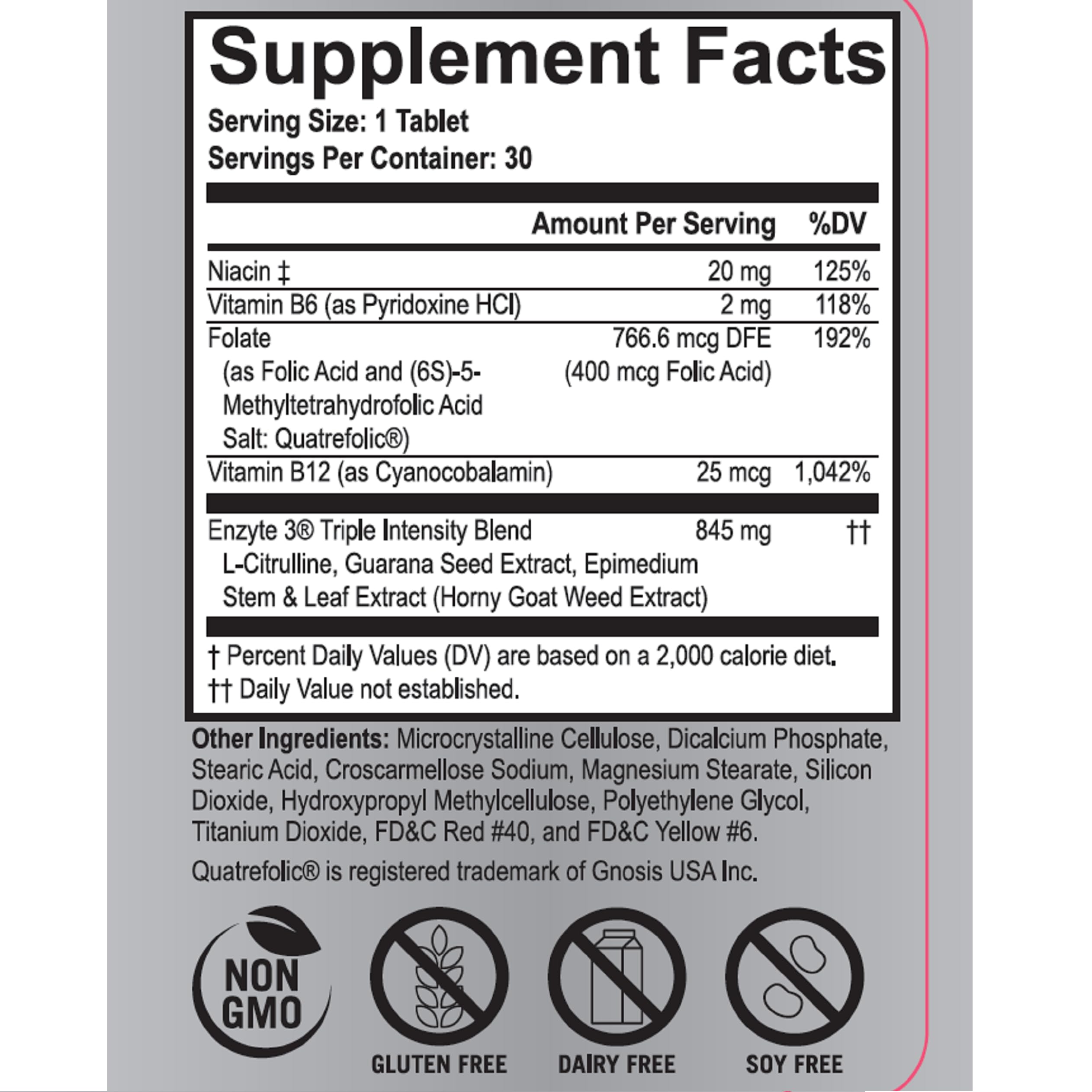 Enzyte MRC Enzyte3 epimedium horny goat weed plant, vascular‑supporting herbal blend.