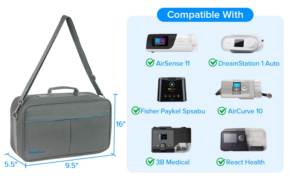 EonRivet CPAP bag durable water-resistant fabric for frequent trips